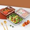 Grilling Prep and Serve Trays BBQ Platter for Raw and Cooked Food Stainless Steel Serving Trays for Food with Lid Set
