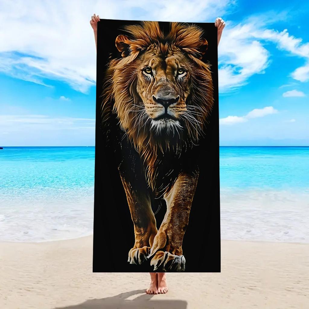 Polyester Beach Towel Tropical Pink Flamingo Sunset Print Quick Dry Sand Free Large Bath Towel for Summer Swim Pool Vacation