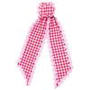 Harvest Party Decor Fall Scalloped Wreath Sash for Front Door, 55 Inch Plaid Gingham Autumn Holiday Home Thanksgiving Ribbon Yard Porch Doorway Indoor