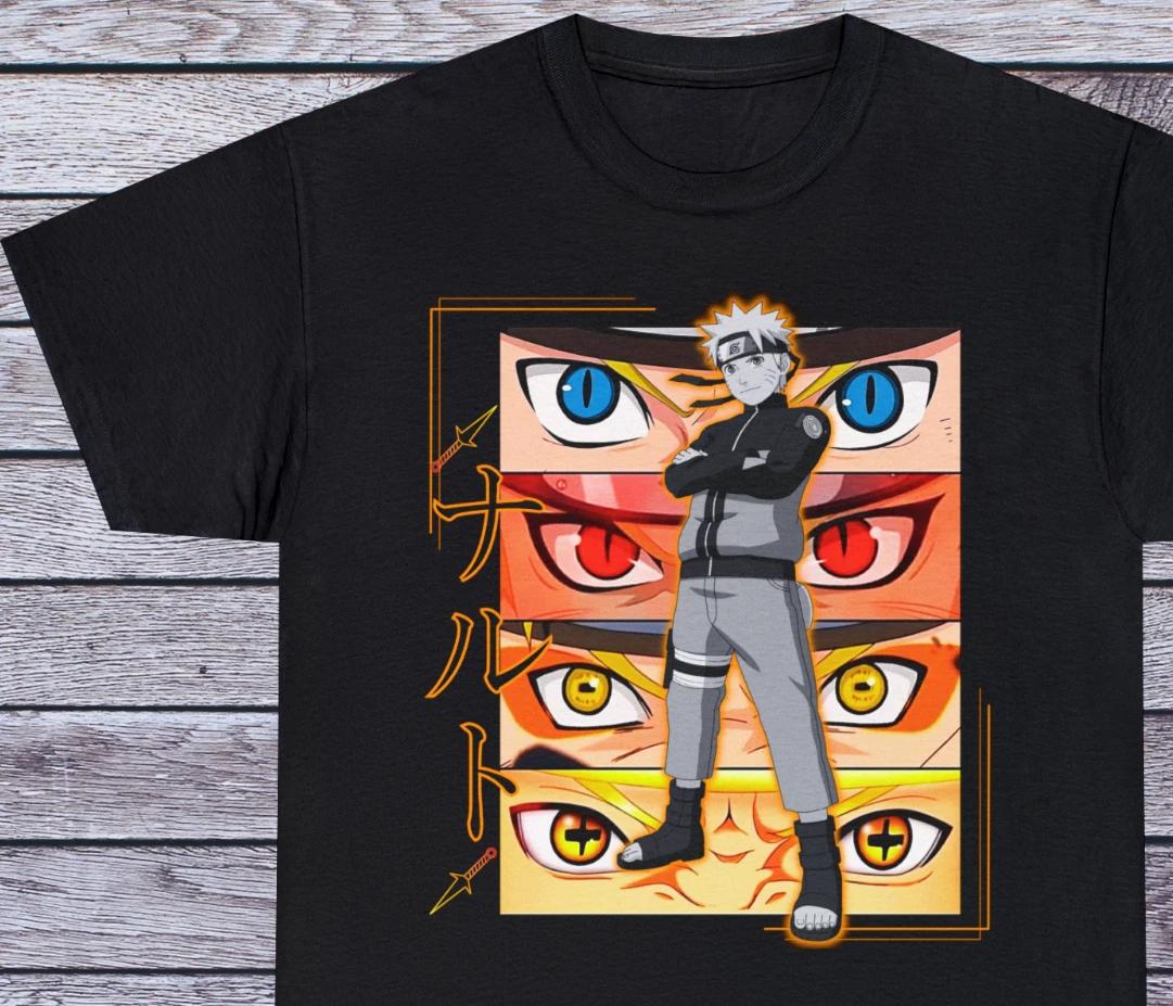 Naruto Uzumaki T Shirt Naruto Shippuden Tee 90s Anime Clothing Manga Japanese S
