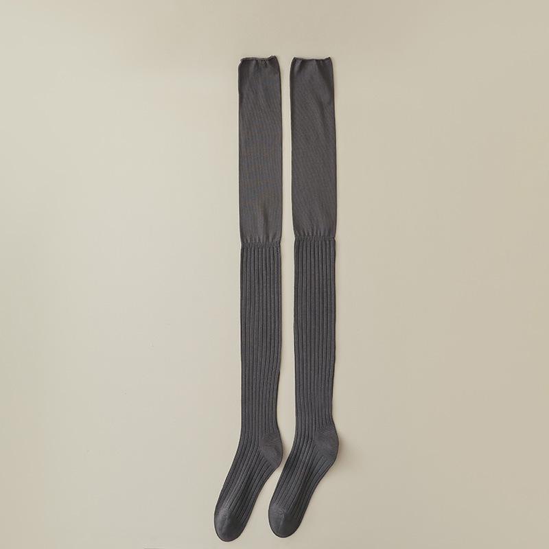 Over-the-knee Stockings, Women's Long Stockings, Autumn and Winter Cream-colored Long Boots, Anti-slip Stacked Stockings for Pregnant Women