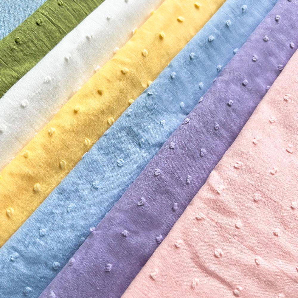 Soft Cotton Polka Dot Jacquard Fabric For DIY Making T-shirts Dress Pajamas Home Textile Decoration Handicraft Cloth Accessories