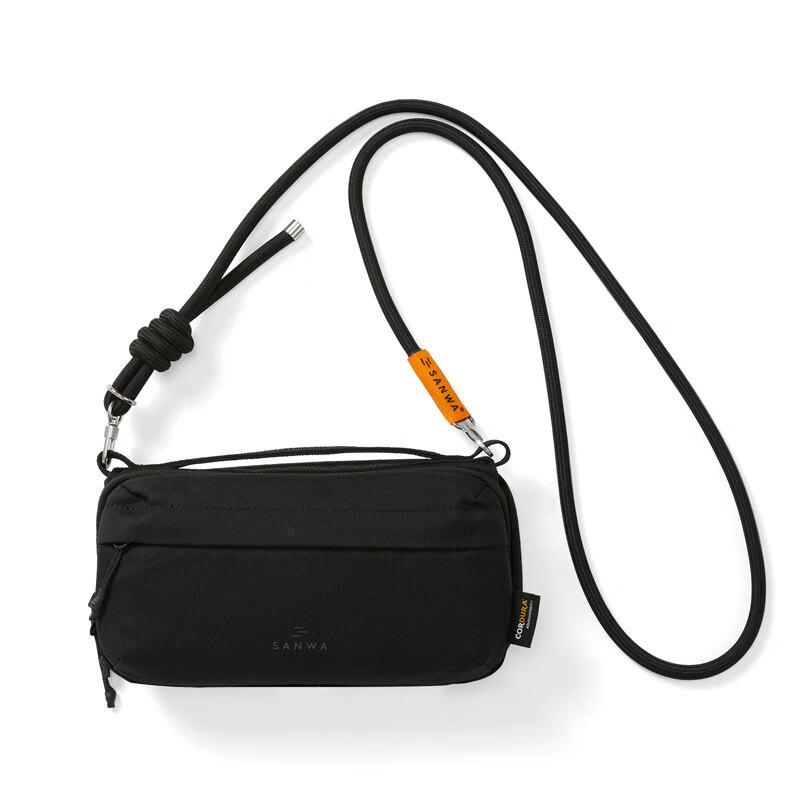 SANWA SUPPLY Schultertasche, Umhängetasche, Verschleißfeste Outdoor Sporttasche, Schwarz
