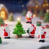 4 ST Detaljerade Jultomtedekorationer Harts Hantverk Festligt Landskapsset Familjevänliga Julgransaccessoarer