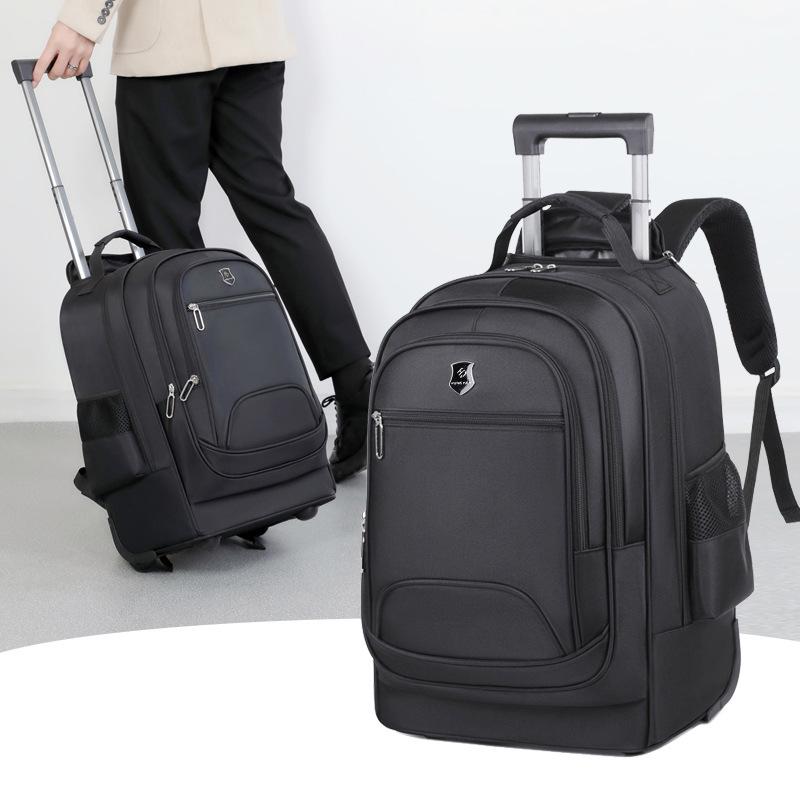 

2024 Stylish Rolling Backpack for Students - Large Capacity for Men & Women 34x22x50 cm синий