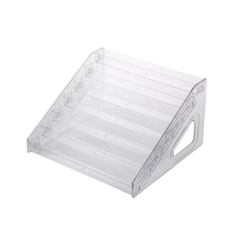 

Versatile Transparent Nail Polish Lipstick Eyeshadow Display Holder, Multilayer Trapezoid Makeup Storage Shelf for Nail Salon
