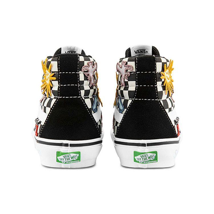 Vans Skateistan X Skate Sk8-Hi Checkerboard Unisex Sneakers Black VN0A5FCC89C