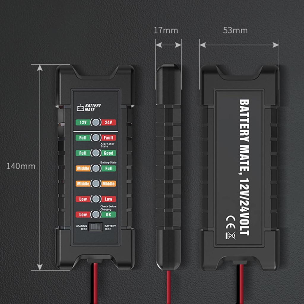 Kanemoti Checker Voltage Tester DC Alternator Checker Diagnostic Analyzer 12V/24V
