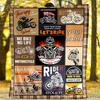 Motorcycle Lifestyle Adventure Freedom Spirit Customizable Outdoor Blanket Customize Your Name Soft Warm Cozy Suitable For Picnics Outdoor Travel And