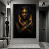 African Gold Sexy Nude Woman Canvas Paintings On The Wall Art Posters and Prints Black Girl Canvas Art Pictures for Living Room