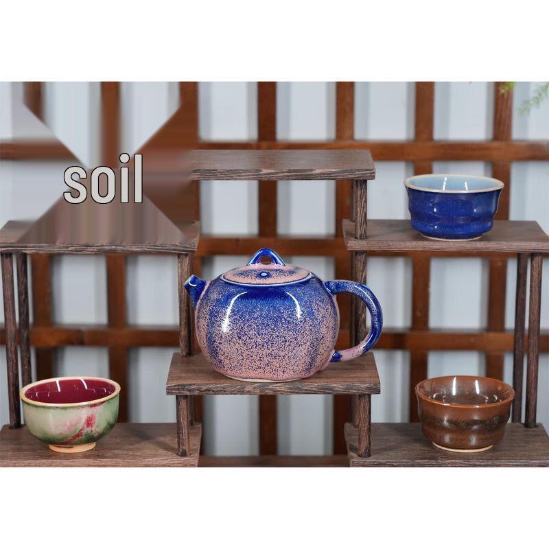 

Xu Kening Handmade Jun Porcelain Teapot Set