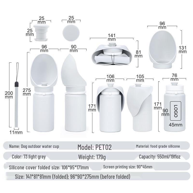 Portable Pet Water Dispenser & Travel Bottle for Dogs
