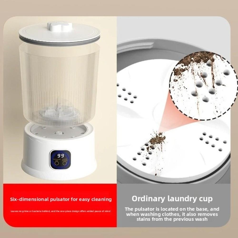 2L Mini Washer USB Rechargeable Small Laundry Portable Mini Washing Machine Travel