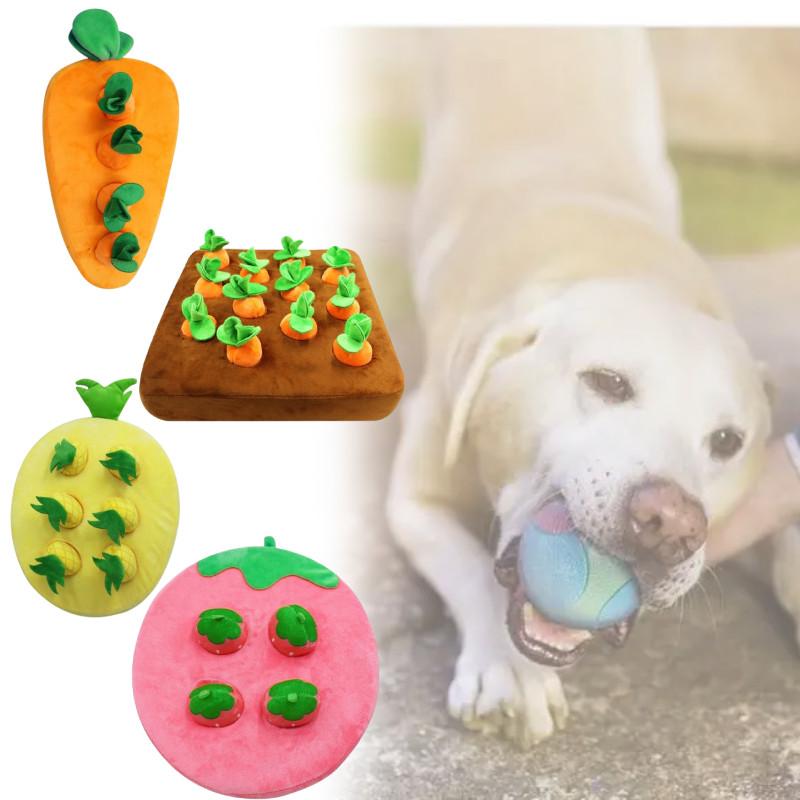 Interactive Dog Toys Strawberry Pineapple Carrot Snuffle Mat Dogs Plush Puzzle