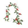 Simulated Christmas Rattan Vine No Maintenance Faux Willow with Red Berry Garland Wedding Party Home Decor