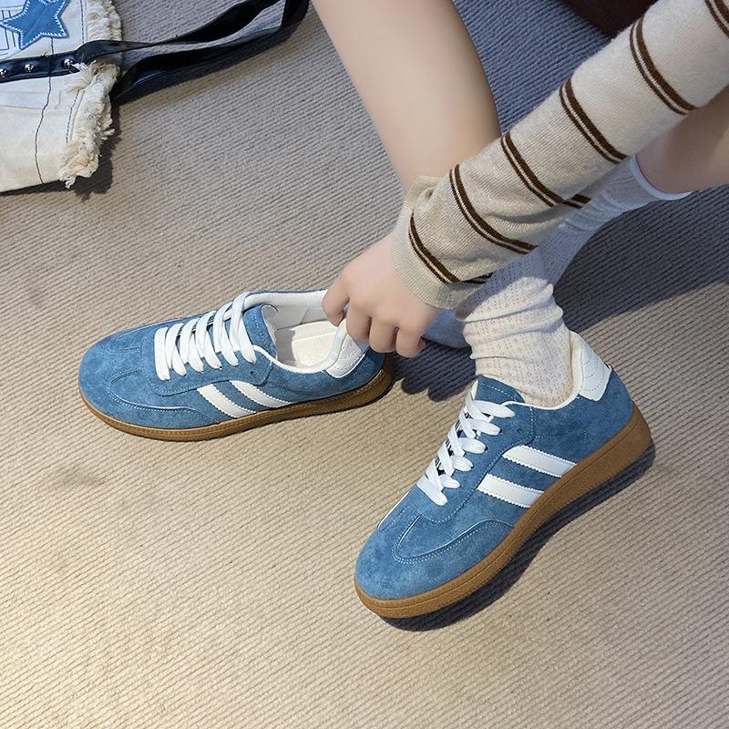 Flat Bottom German Training Shoes Women's New Spring and Summer Retro Niche Versatile Sports Board Shoes Fashion Casual White Shoes