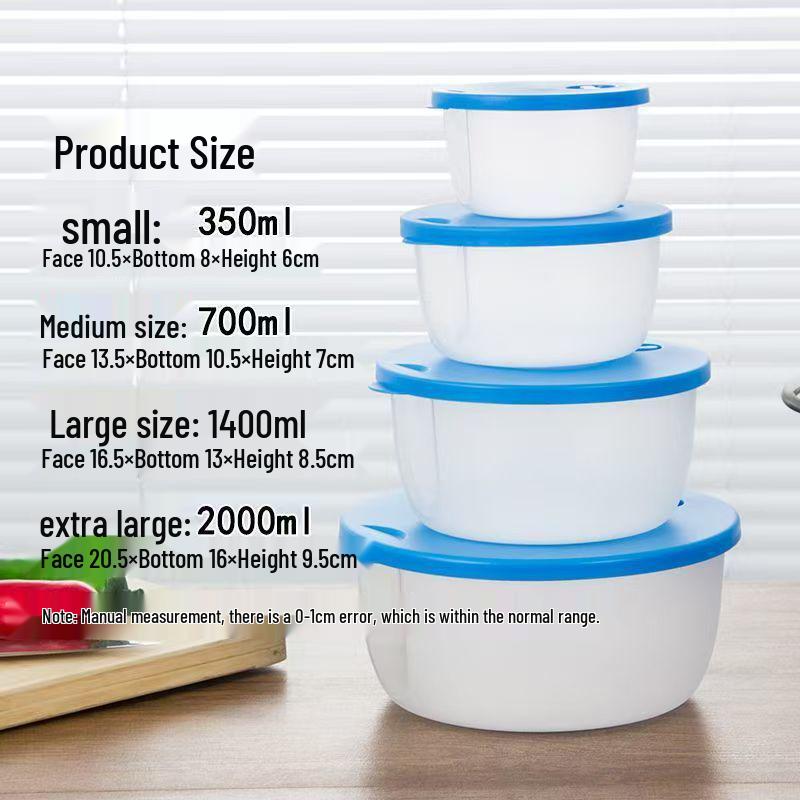 Square & Round Plastic Lunch Containers Set - Sealed, Compartmentalized, Freshness-Preserving Storage Boxes.