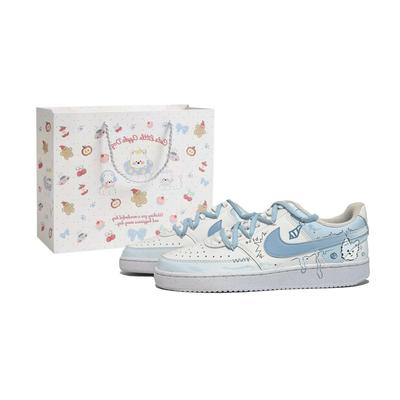 Court Vision 1 West Highland Puppy Cushioning Low Top Skateboard Shoes Unisex Blue CD5463-101(Team61-)