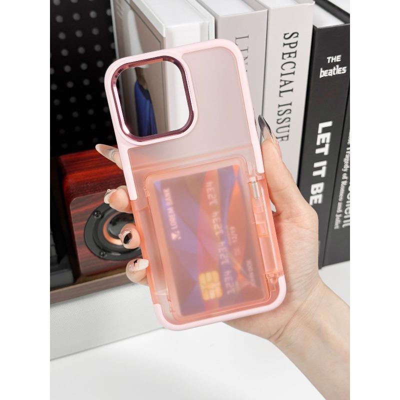 New Product for IPhone16 ProMax Card Case, Skin Friendly Feel, Card Insertion Anti Drop Protective Cover, Ins Style