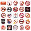 50 wasserdichte Rauchverbot-Icons Aufkleber für Helme, Handyhüllen und Kopfhörer