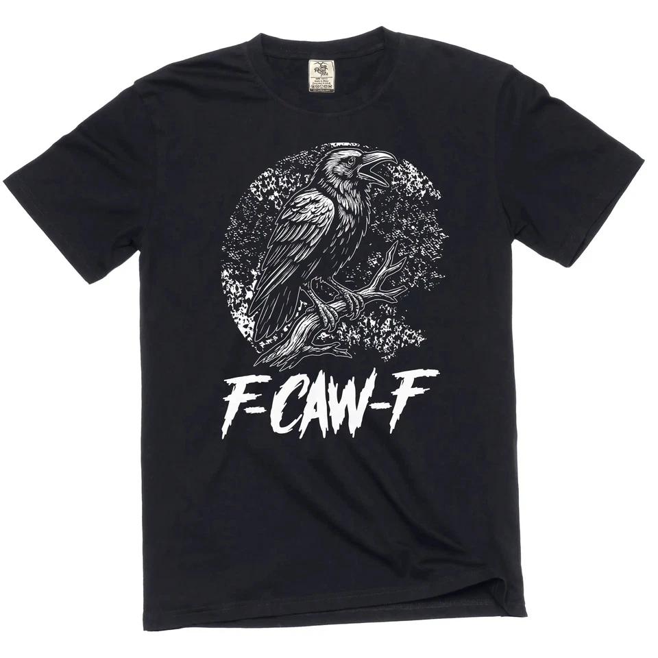 

Мужская смешная футболка с вороном F-Caw-F fcawf крутая футболка с графикой L