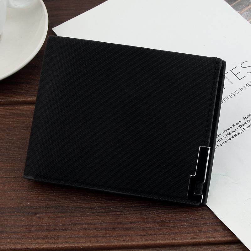 Men's Casual Canvas Money Clip Wallet