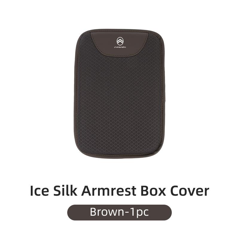 TCJH7 Ice Silk Heightening Car Armrest Pad Breathable For Citroen C4 C3 C5 C1 C2 Berlingo Celysee Cactus Picasso Aircross Grand