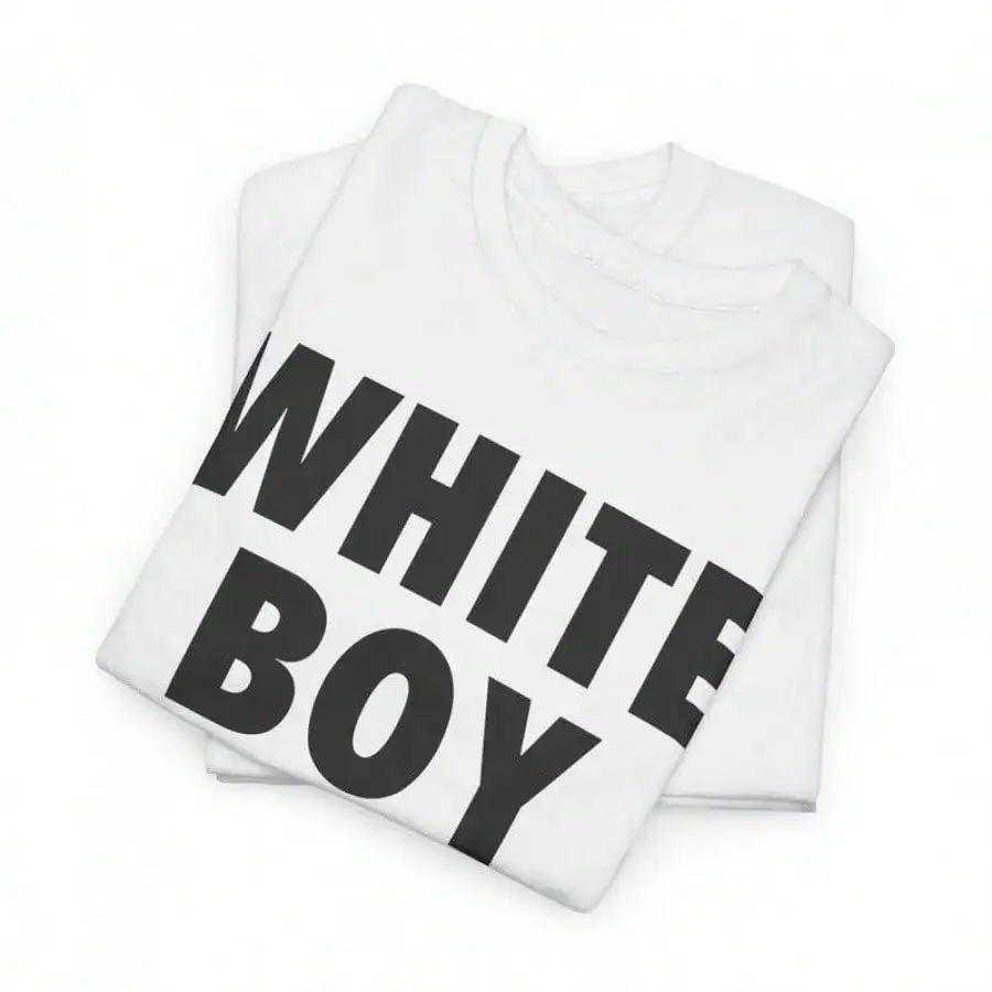 WHITE BOY OF THE YEAR T-Shirts Druck Kurzarm T-Shirt Retro Lässig Streetwear Vintage Tee Mode Top Unisex