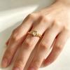 S925 Sterling Silver Ring Women's Fashion Internet Celebrity Heart-shaped Main Stone Crown Supports Hand Temperament Love Ring