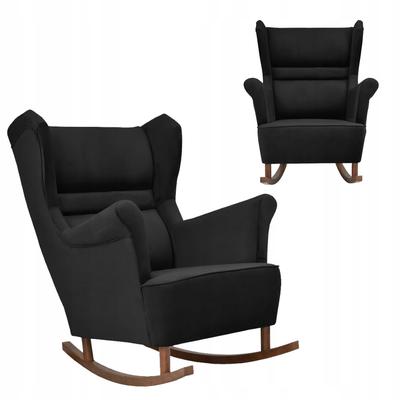 Zoja Rocking Chair, Scandinavian, Family Mebl, Black Velvet, Deep