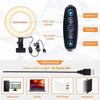 4" Aluminum Shell 5-Color Temperature Clip-On Beauty Ring Light for Video Conferencing and Live Broadcasts