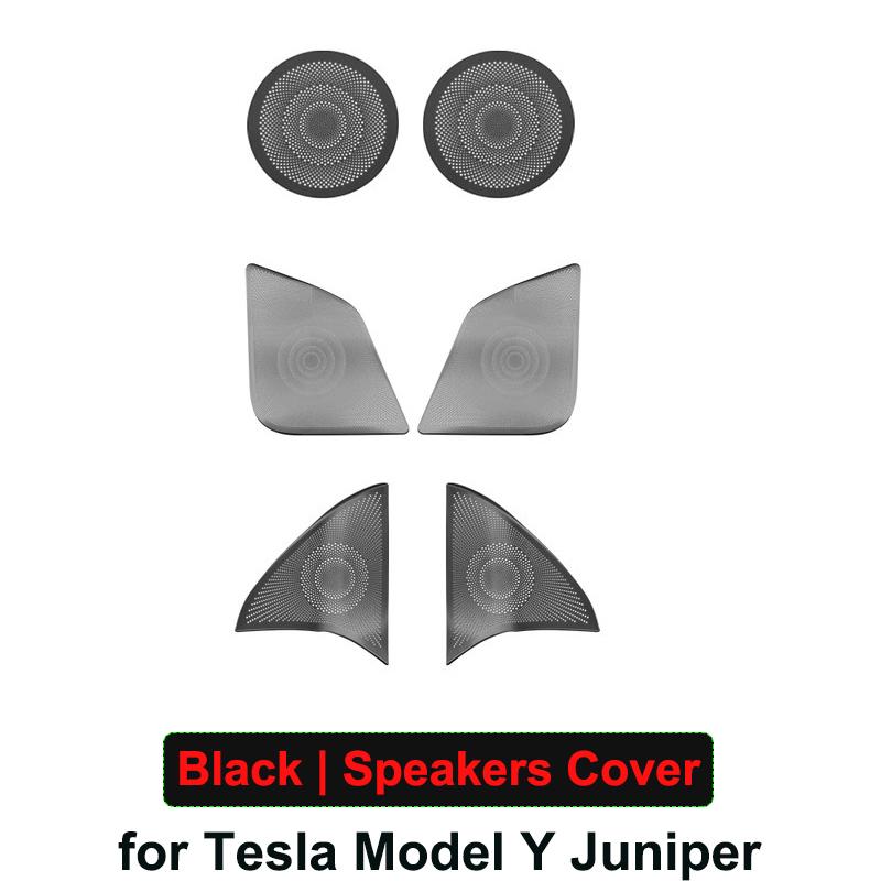 Car Stainless Steel Accessories for Tesla Model Y Juniper 2025 Speacker Cover Front Rear Speakers Air Oultet Protector Sticker