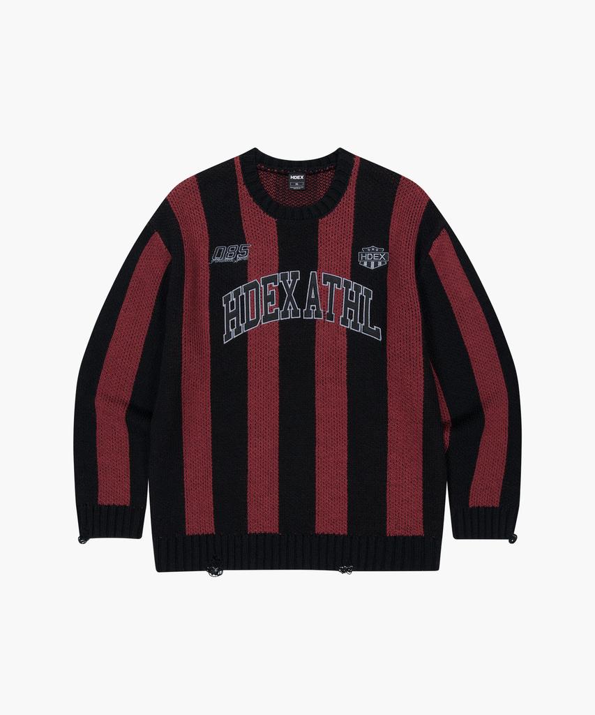 HDEX Athletic Stripe Knit (Deep Red)