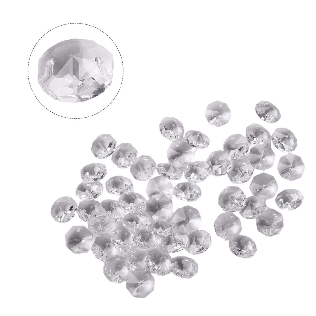 Transparent Chandelier Light Artificial Crystals Droplets Glass Bead Wedding US