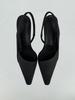 4Tress Stitched Slingbacks 01 Black