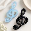 Minimalist Shark Clip Headwear Oversize Hairgrip Exquisite Musical Note Hair Claw  For Women