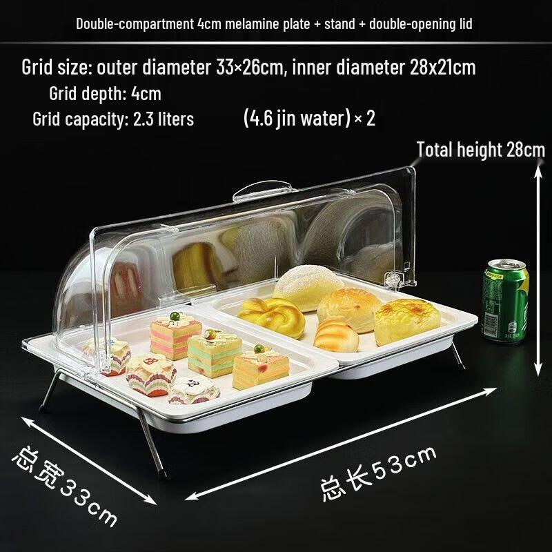 Melamine Food Display Tray with Lid