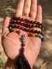 6 Mm Rnd 108+1 Beads Original Tigers Eye  + 7 Chakra Jaap Rosary, Japa Mala, Healing, Healing Gem Stones, Chakra Balancing