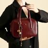 Fashion 2025 New Women's Red Wedding Bag Bridal Bag Niche Design One Shoulder Crossbody Handbag Mom Bag
