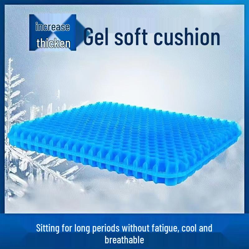 Extra Stor Ventilerad Honungskaka Gel Sittdyna - Andningsbar, Tjock och Sval för Bil- och Stolssäte