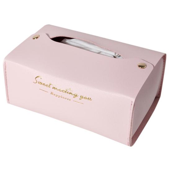 

Коробка для салфеток, отличное качество изготовления, водостойкая искусственная кожа, прямоугольный туалетный столик, диспенсер для салфеток, органайзер, товары для дома розовый