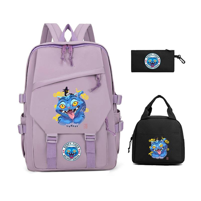 Demon Hunter Girl Group has the same peripheral cartoon printing children's backpack lightweight primary and secondary school schoolbag