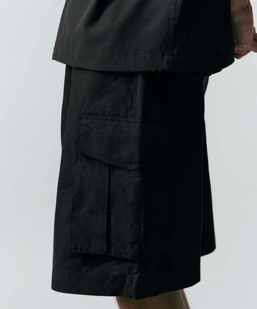 MUSINSA STANDARD [City Leisure] Np Belted Cargo Shorts [Black]