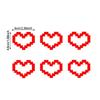 PVC Waterproof Heart Sticker For Car Laptop Window Motorcycle Vinyl Decal Mosaic Heart Love Car Stickers For Car Window 6Pcs/set