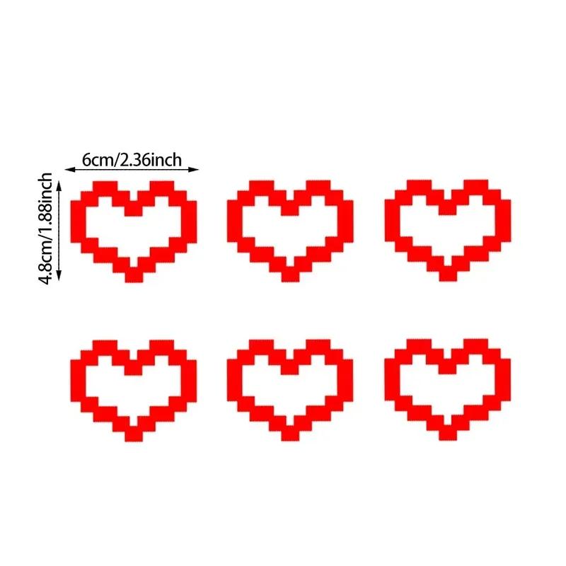 PVC Waterproof Heart Sticker For Car Laptop Window Motorcycle Vinyl Decal Mosaic Heart Love Car Stickers For Car Window 6Pcs/set