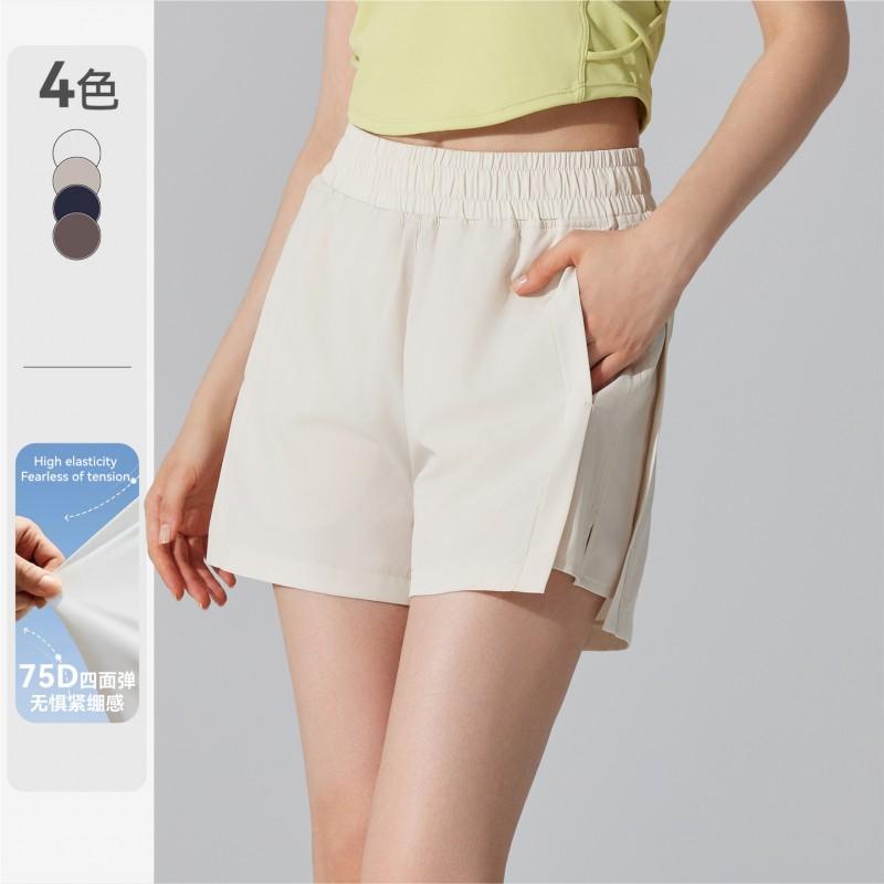 Womens Loose Fit 3/4 Length Sport Shorts Quick Dry Stretch Yoga Running Gym Pants With Pockets