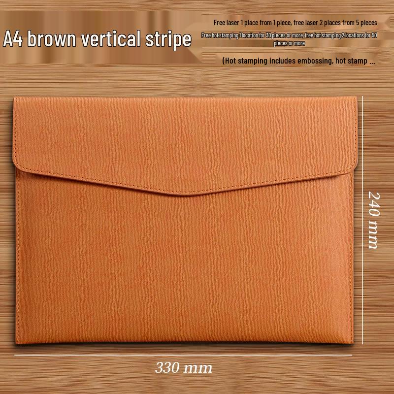 Custom A4 Lychee Grain Document File Bag and Briefcase