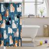 Cat Bath Curtain Kids Cartoon Pet Cats Shower Curtain For Boys Girls Children Cute Kitten Bathroom Shower Curtain Set Decor 3D