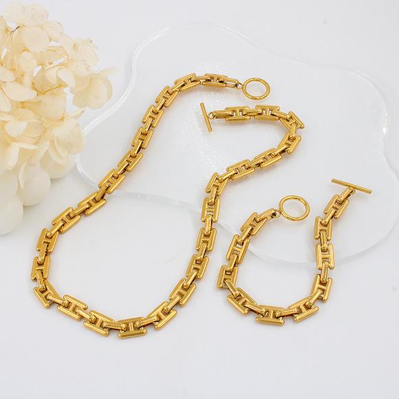 Solid Color Zirconia Crystal Tennis Bracelet & Necklace Set
