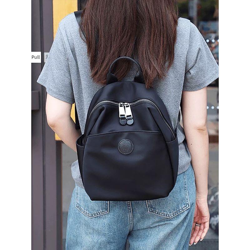 

Shopping Mall Imported Nylon Cloth Portable Messenger Bag Women 2025 New Fashion Lightweight Shoulder Tote Bag Commuter Backpack Black Backpack
